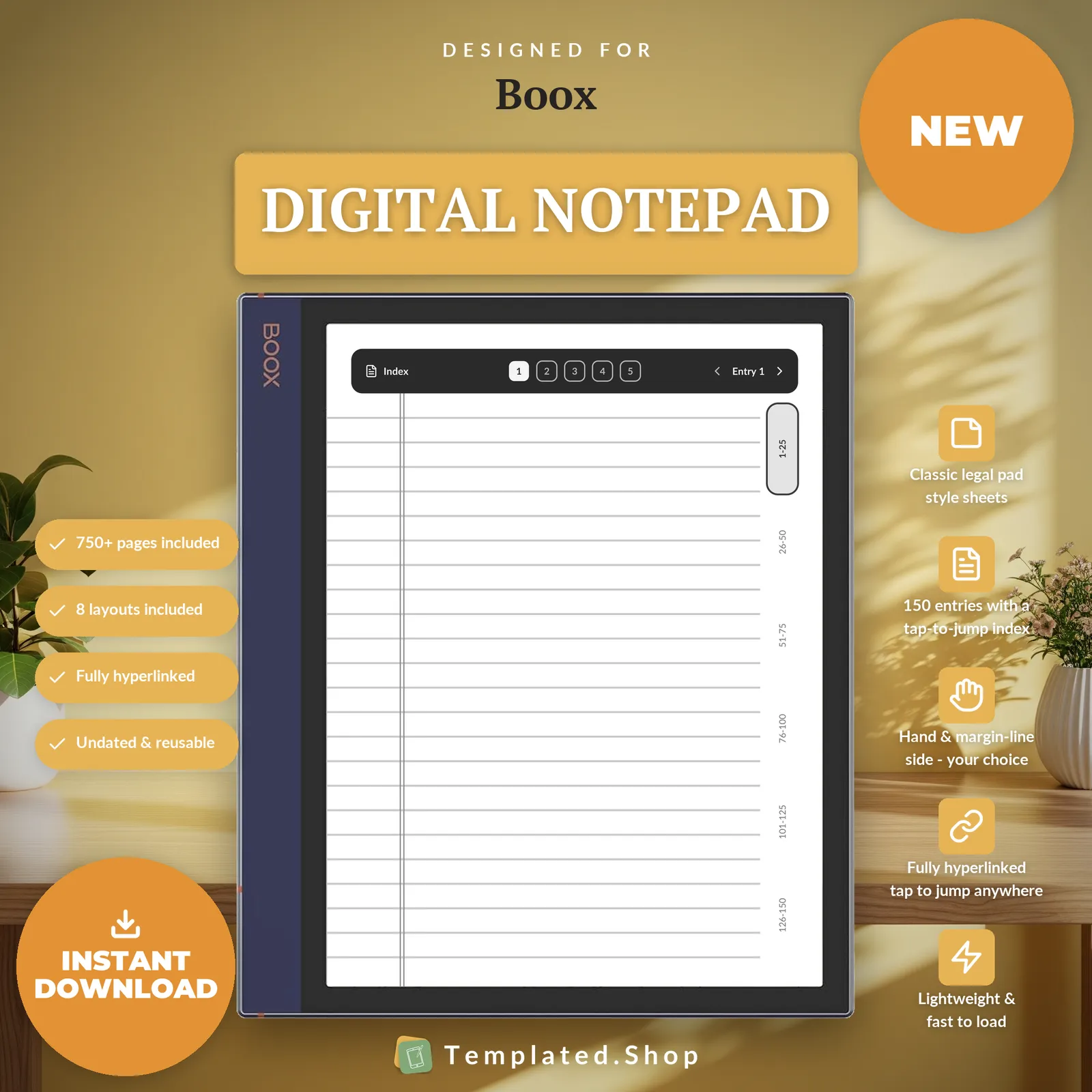 Digital Notepad on an e-ink tablet