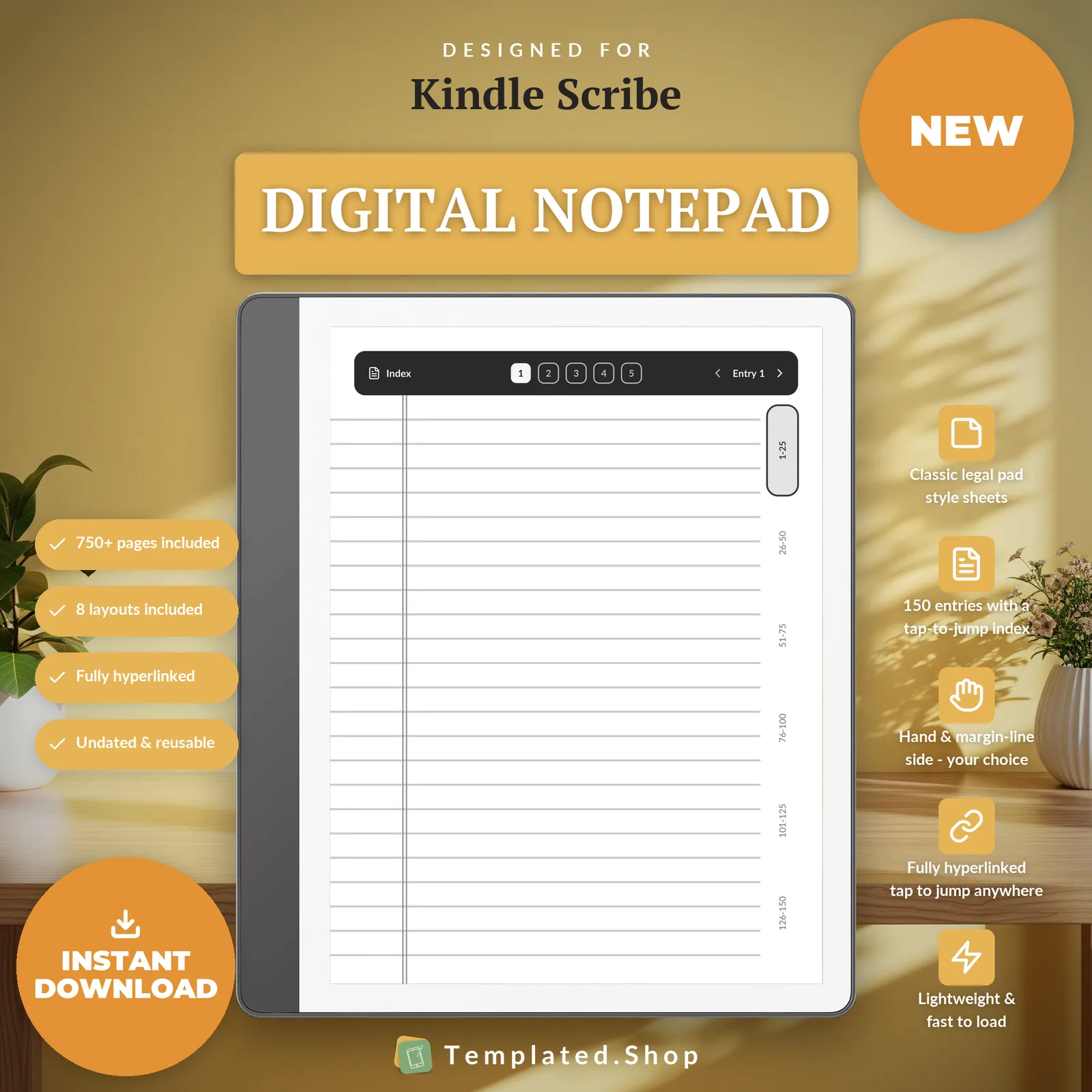 Digital Notepad on an e-ink tablet