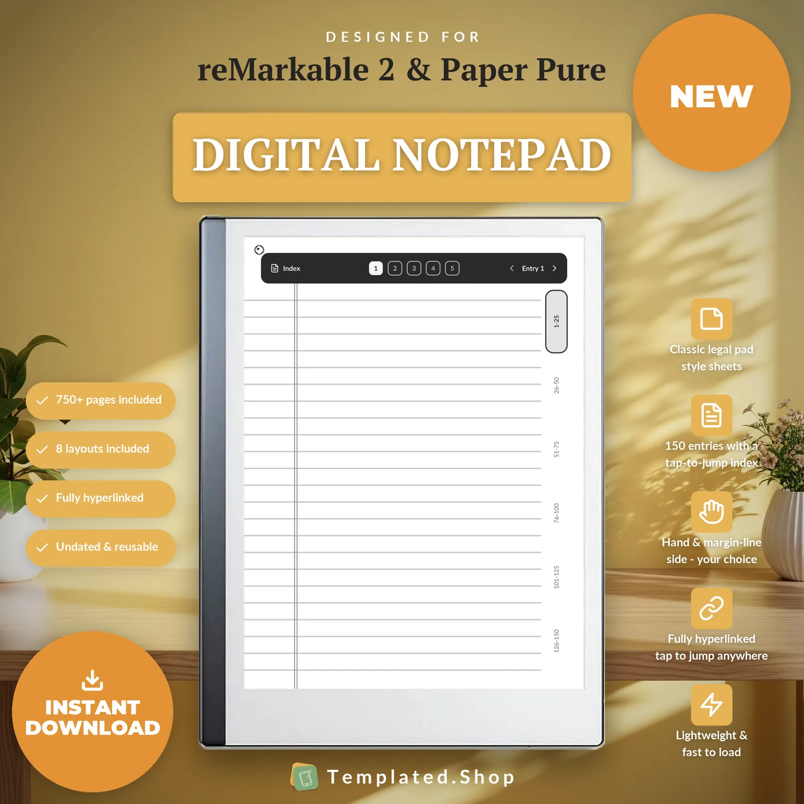 Digital Notepad on an e-ink tablet